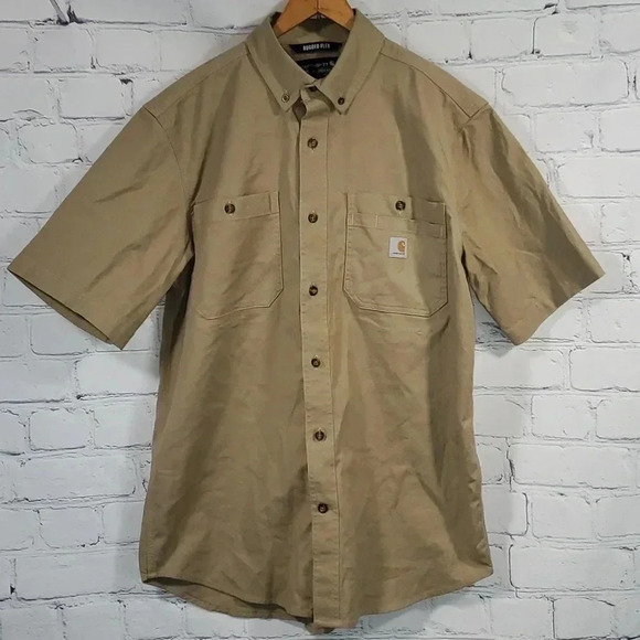 Carhartt Other - Carhartt Men's Rugged Flex Rigby Short Sleeve Relaxed Fit Work Shirt Size M
